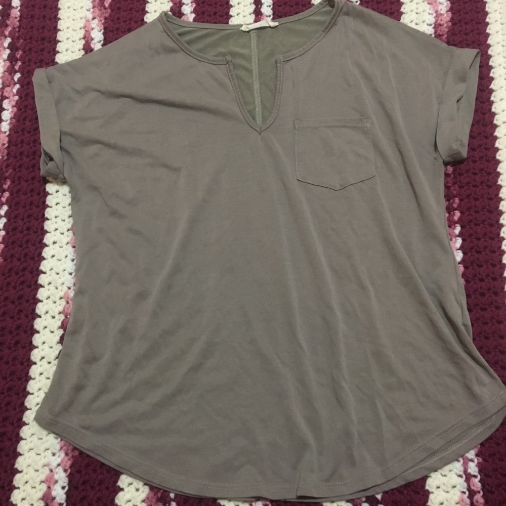 Loose comfy tan blouse